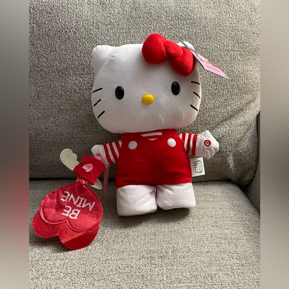 Sanrio Hello Kitty Valentines Day “Be Mine” Red Animated Side Stepper Plush